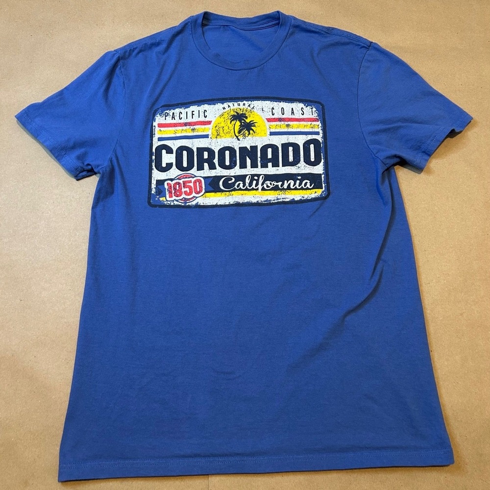 Blue Coronado California Graphic Short Sleeve T Shirt Mens Medium